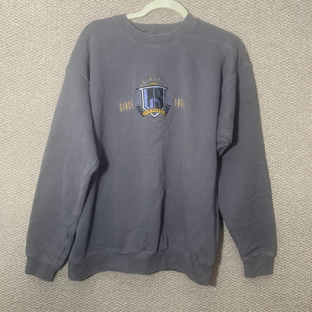 VTG Levi Strauss Co. Mens Sweatshirt Medium‎ Gray Fleece Pullover Crew Y2K 90s